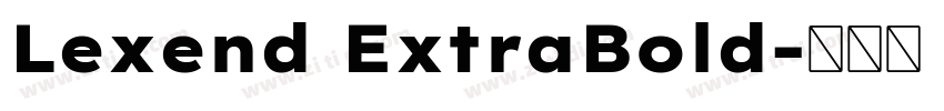 Lexend ExtraBold字体转换
